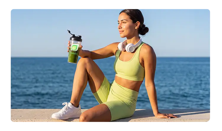 woman mobile 8 17 offs8qh8 Women drinking Super Green Juice